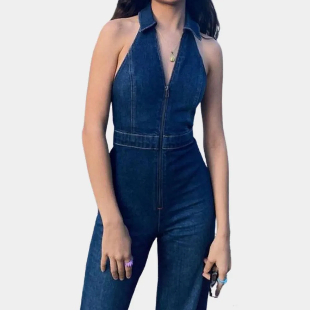 Jurken & Jumpsuits Dames*Janna - Zomerse mouwloze jumpsuit voor dames Blauw