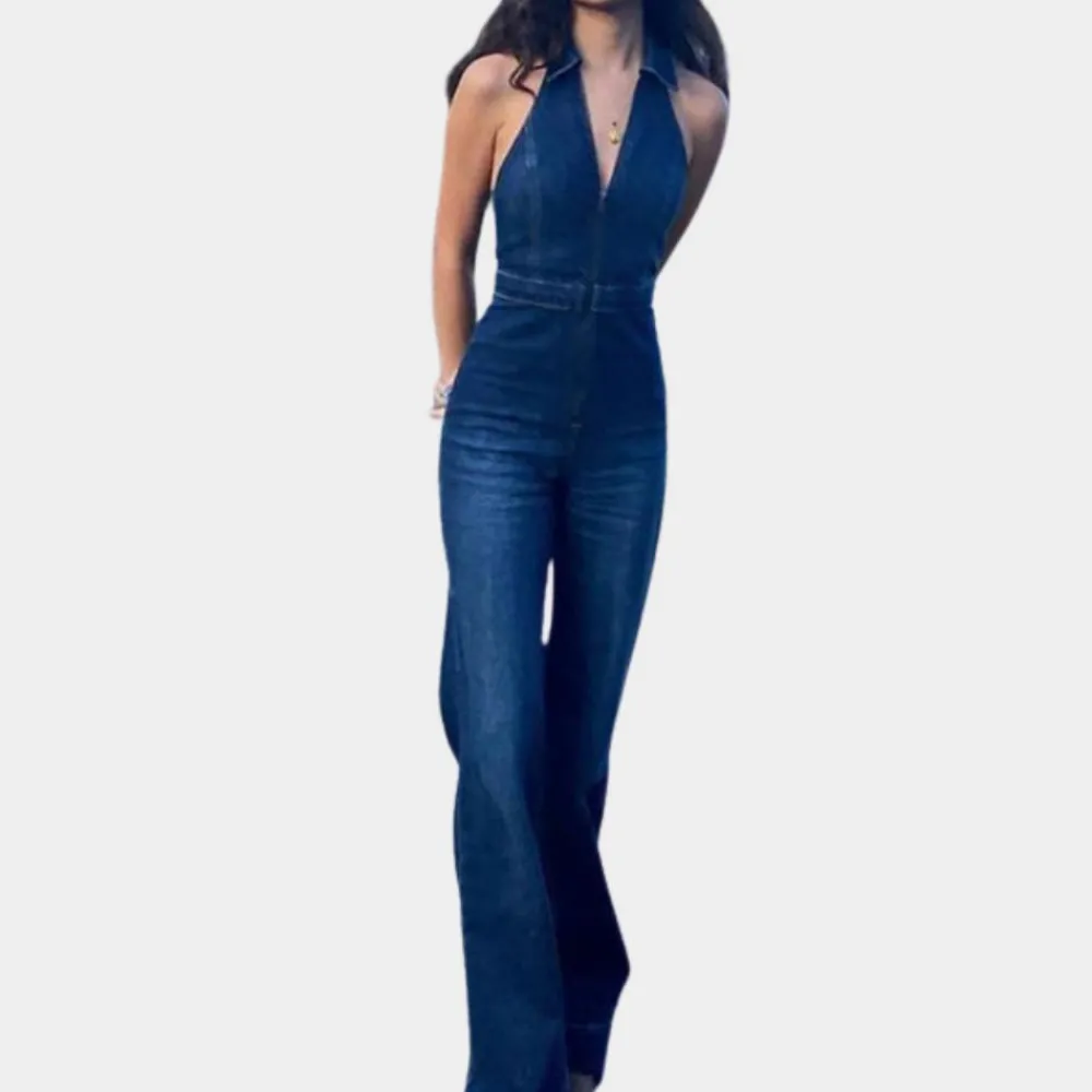 Jurken & Jumpsuits Dames*Janna - Zomerse mouwloze jumpsuit voor dames Blauw
