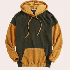 Truien & Vesten Heren*Janos - Casual Corduroy Hoodie voor Stijlvolle Heren - Perfect voor Lente en Zomer