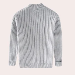 Truien & Vesten Heren*Janusz - Casual luxe gebreid herencardigan met rits voor de zomer