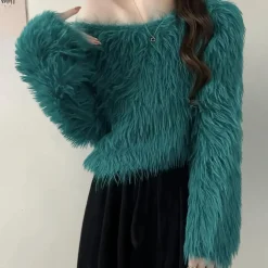 Truien & Vesten Dames*JASIRI - Moderne Bonten Trui voor Dames Groen