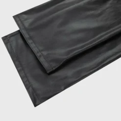 Broeken & Rokken Dames*Jaska - Recht gesneden leren zomerbroek Zwart