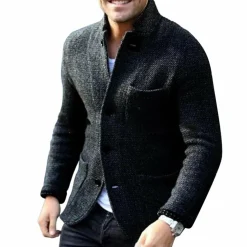 Truien & Vesten Heren|Jassen Heren*JAXON - Luchtig gebreid vest met knopen voor heren, perfect voor de zomer