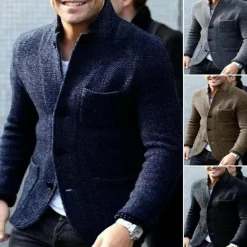 Truien & Vesten Heren|Jassen Heren*JAXON - Luchtig gebreid vest met knopen voor heren, perfect voor de zomer