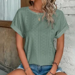 Topjes & Shirts Dames*JAYLANI - Vrouwen casual zomer overhemd