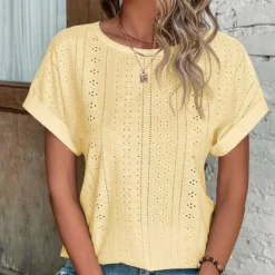 Topjes & Shirts Dames*JAYLANI - Vrouwen casual zomer overhemd