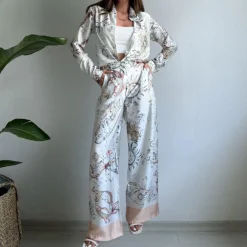 Sets Dames*Jazzlyn - Trendy en Comfortabele 2-delige Damesset voor de Zomer Bloemen