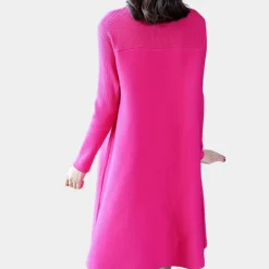 Jurken & Jumpsuits Dames*JEANETTE - Luchtige Zomer Trui Jurk voor Dames Roze