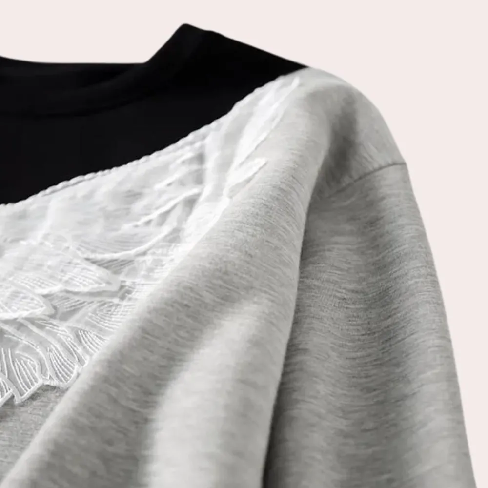 Topjes & Shirts Dames*JEASELLE - Luxe Zomersweatshirt voor Dames Zwart