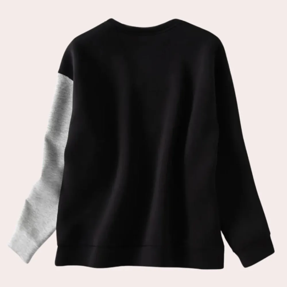 Topjes & Shirts Dames*JEASELLE - Luxe Zomersweatshirt voor Dames Zwart