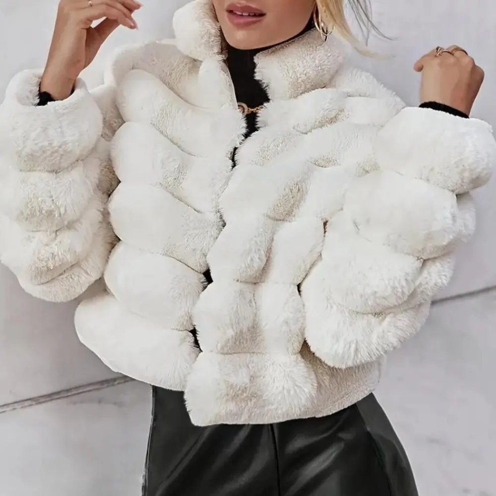 Jassen Dames*JESSICA - Casual Bontjas voor Dames Wit