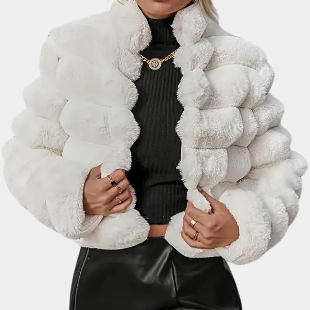 Jassen Dames*JESSICA - Casual Bontjas voor Dames Wit