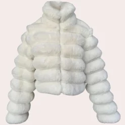 Jassen Dames*JESSICA - Casual Bontjas voor Dames Wit