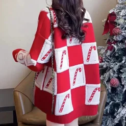 Truien & Vesten Dames*JESSLYN - Elegante Kersttrui voor Dames Rood