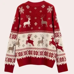 Truien & Vesten Dames*JODIE - Geraffineerde Kersttrui voor Dames Rood