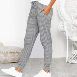 Broeken & Rokken Dames*JOELLE - Comfortabele casual zomerbroek Grijs