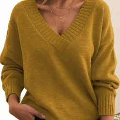 Truien & Vesten Dames*JOELLE - Luchtige casual trui met v-hals voor de zomer