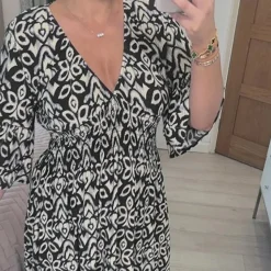 Jurken & Jumpsuits Dames*JOLINE - Zomerse casual V-hals maxi jurk