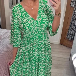 Jurken & Jumpsuits Dames*JOLINE - Zomerse casual V-hals maxi jurk