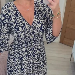 Jurken & Jumpsuits Dames*JOLINE - Zomerse casual V-hals maxi jurk