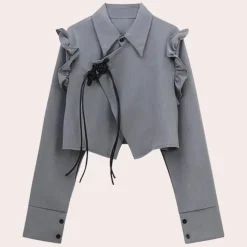 Topjes & Shirts Dames*JONETTE - Trendy Zomertop voor Dames Grijs