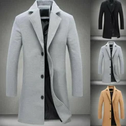 Jassen Heren*JOSIAH - Lange winterjas voor heren