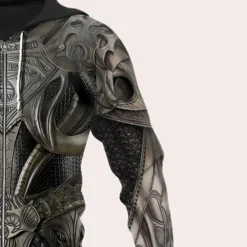 Truien & Vesten Heren*Jozsua - Gewaagde Pantser Grafische Heren Zomer Hoodie Zwart Grijs