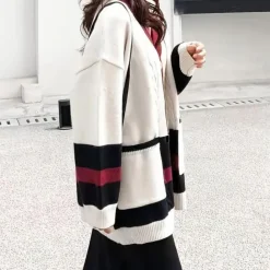 Truien & Vesten Dames*Juliana - Zachte Brei Button-Up Cardigan voor Dames - Lente/Zomer Editie Wit