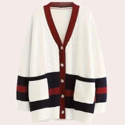 Truien & Vesten Dames*Juliana - Zachte Brei Button-Up Cardigan voor Dames - Lente/Zomer Editie Wit