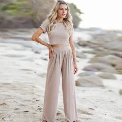 Sets Dames*JULIETTE - Comfortabel shirt en broek set voor de zomer