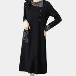 Jurken & Jumpsuits Dames*JUNIA - Trendy Zomerjurk voor Dames Zwart