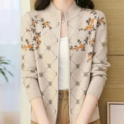 Truien & Vesten Dames*JUSTA - Geraffineerd Gebloemd Zomervest voor Dames Beige