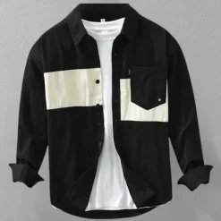 Shirts Heren*Kael - Heren Trendy Kleurblok Korte Mouw Zomereditie