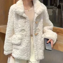 Jassen Dames*KALONI - Luxe Warme Winterjas voor Dames Wit