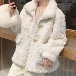 Jassen Dames*KALONI - Luxe Warme Winterjas voor Dames Wit