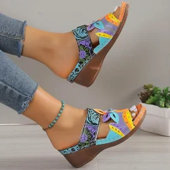 Damesschoenen*KAMARI - Kleurrijke zomersandalen voor de lente en zomer