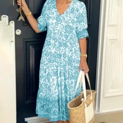 Jurken & Jumpsuits Dames*KARLA - Elegante zomerjurk met v-hals