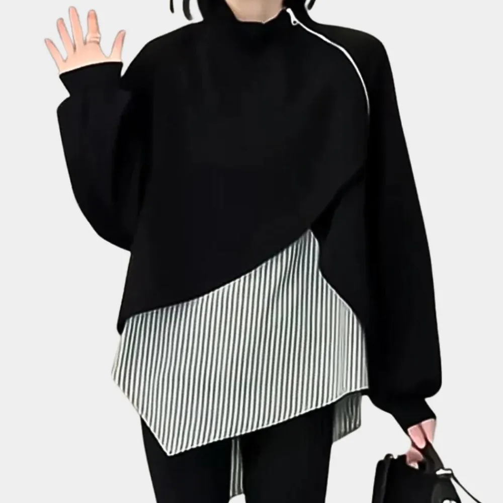 Topjes & Shirts Dames*KARYME - Moderne Sweatshirt voor Dames Zwart