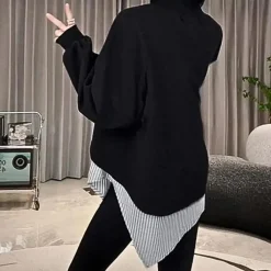 Topjes & Shirts Dames*KARYME - Moderne Sweatshirt voor Dames Zwart