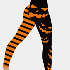 Broeken & Rokken Dames*Katalin - Comfortabele zomerlegging voor dames tijdens Halloween Oranje