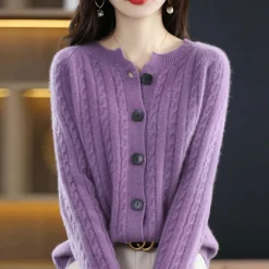 Truien & Vesten Dames*KATE - Luchtig wollen vest met knopen voor dames - Perfect voor de lente en zomer