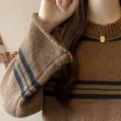 Truien & Vesten Dames*KATHLEEN - Trendy Zomerse Trui voor Dames Bruin