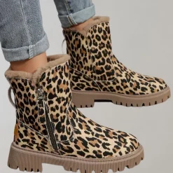 Damesschoenen*Kathy - Luchtige dameslaarzen met print voor de zomer Luipaard