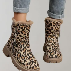 Damesschoenen*Kathy - Luchtige dameslaarzen met print voor de zomer Luipaard