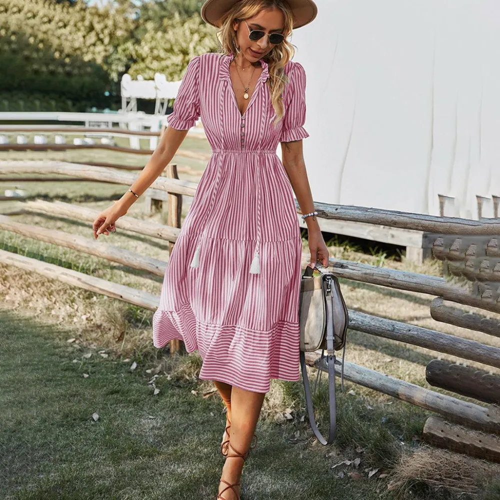 Jurken & Jumpsuits Dames*KATIE - Stijlvolle casual zomerjurk