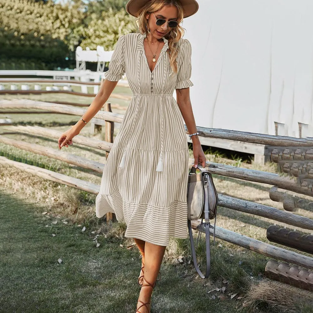 Jurken & Jumpsuits Dames*KATIE - Stijlvolle casual zomerjurk