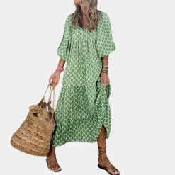 Jurken & Jumpsuits Dames*Katty - Trendy en comfortabele lange zomerjurk voor dames