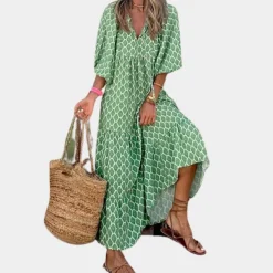Jurken & Jumpsuits Dames*Katty - Trendy en comfortabele lange zomerjurk voor dames