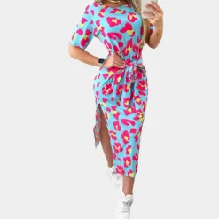 Jurken & Jumpsuits Dames*Katya - Modieuze Zomerjurk met Luipaardprint