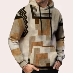 Truien & Vesten Heren*KAUI - Lichte Zomer Capuchon Trui voor Heren Bruin